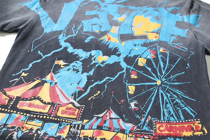 VALE USA Carnival Graphic T-Shirt - Charcoal Gray — detail