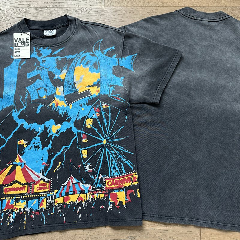 VALE USA Carnival Graphic T-Shirt - Charcoal Gray — comparison