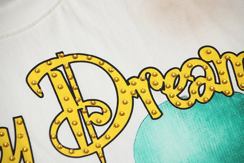 VALE USA Rhinestone Washed Graphic T-Shirt — detail