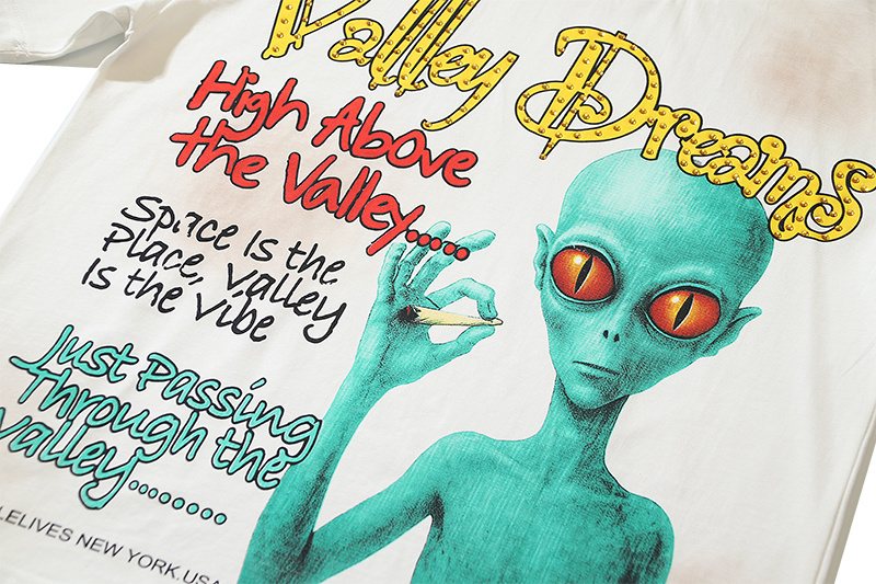 VALE USA Rhinestone Washed Graphic T-Shirt — detail