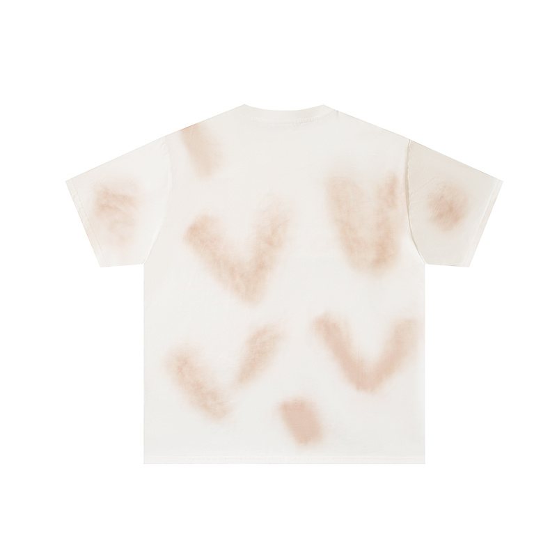 VALE USA Washed Cream Hockey Graphic T-Shirt — back