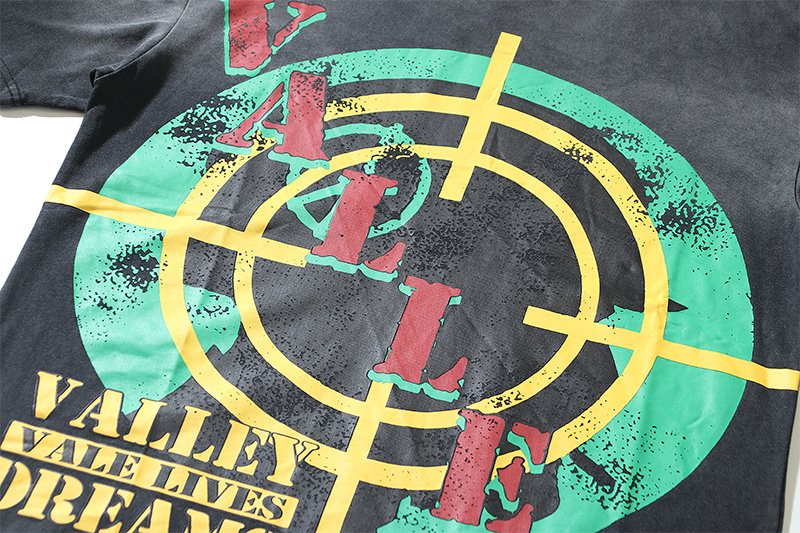 VALE USA Washed Lives Dreams Graphic T-Shirt — detail