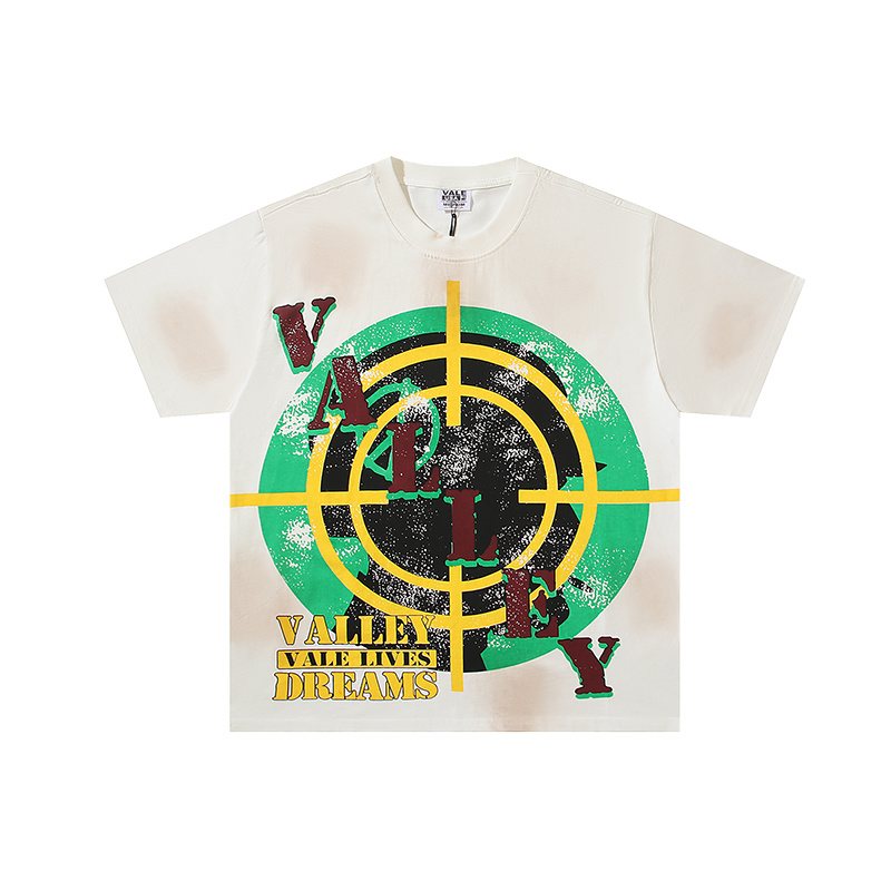 VALE USA Washed Lives Dreams Graphic T-Shirt — front