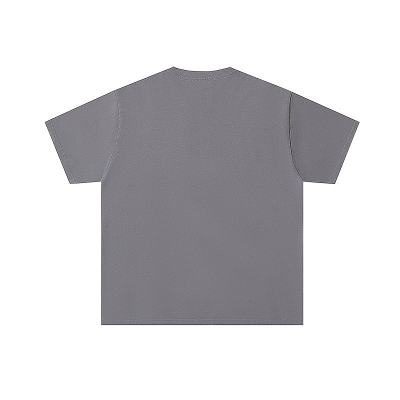 VALE USA Washed Gray Front Graphic T-Shirt — back