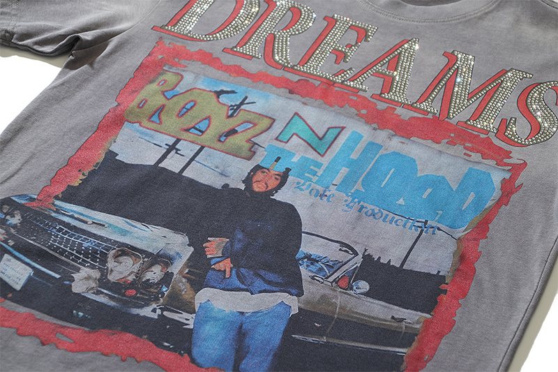 VALE USA Dreams Boyz N The Hood Graphic T-Shirt — detail