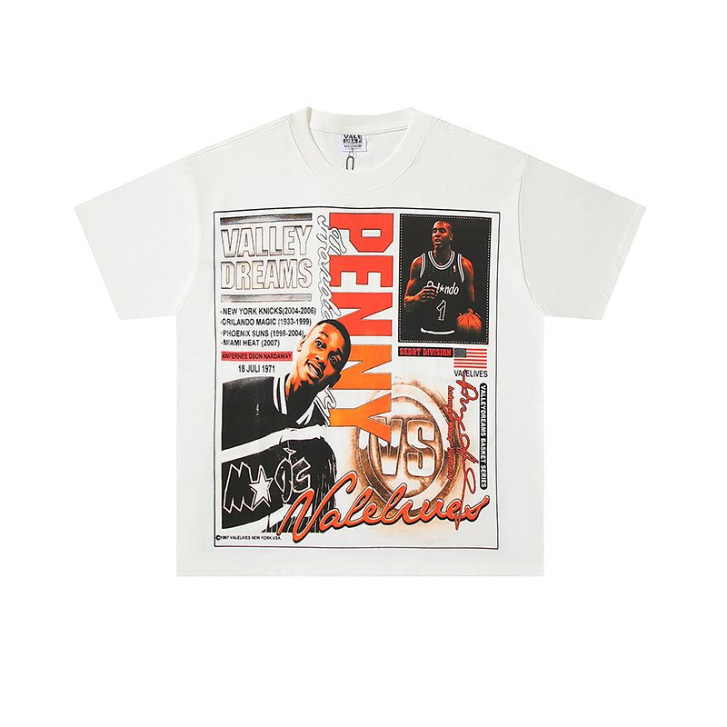 VALE USA Penny Basketball Graphic T-Shirt - White — hero