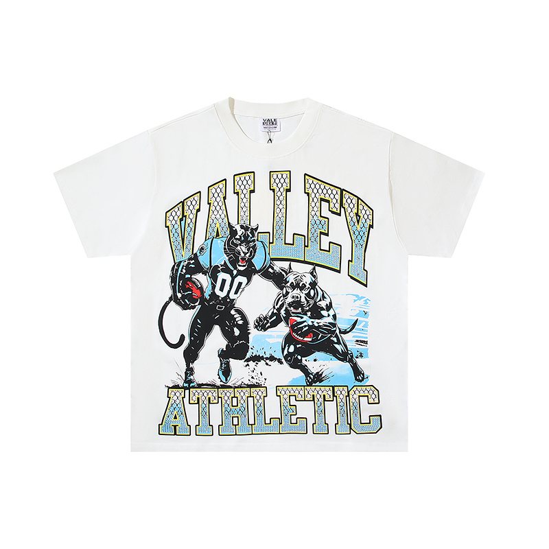 VALE USA Athletic Crest Rhinestone Graphic T-Shirt — hero