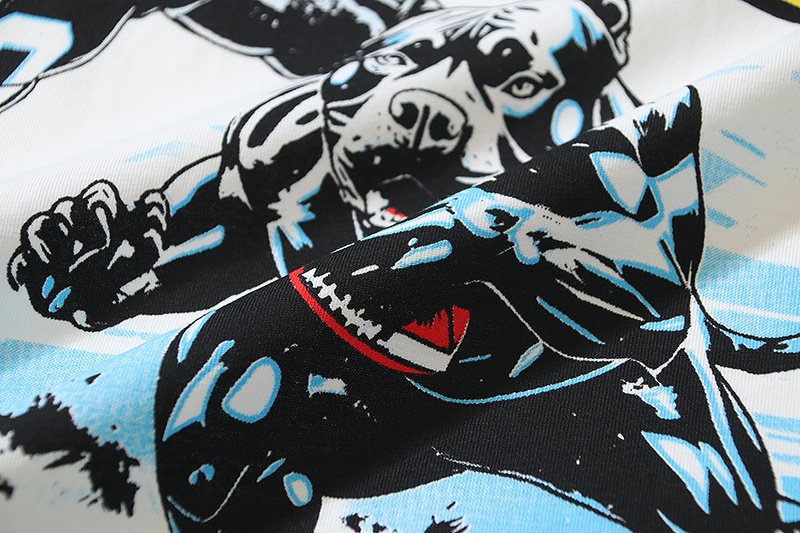 VALE USA Athletic Crest Rhinestone Graphic T-Shirt — detail