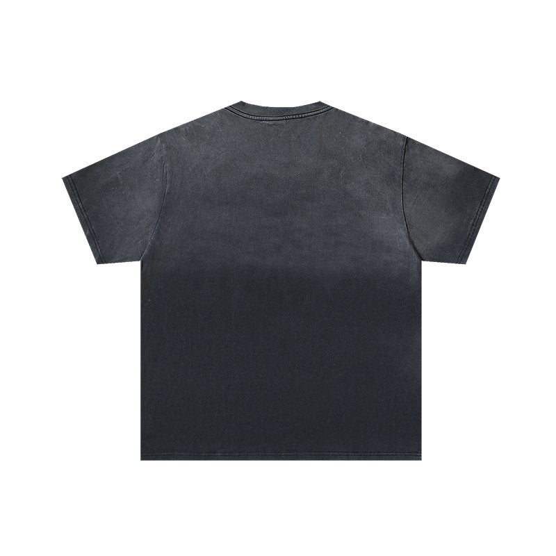 VALE USA Washed Black Panther Graphic T-Shirt — back