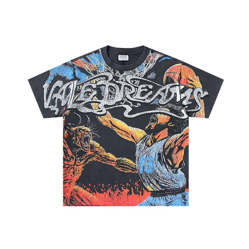 VALE USA Washed Black Graphic T-Shirt — hero