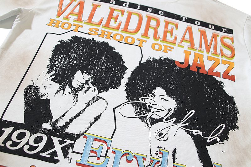 VALE USA Jazz Portrait Graphic Short-Sleeve T-Shirt — detail