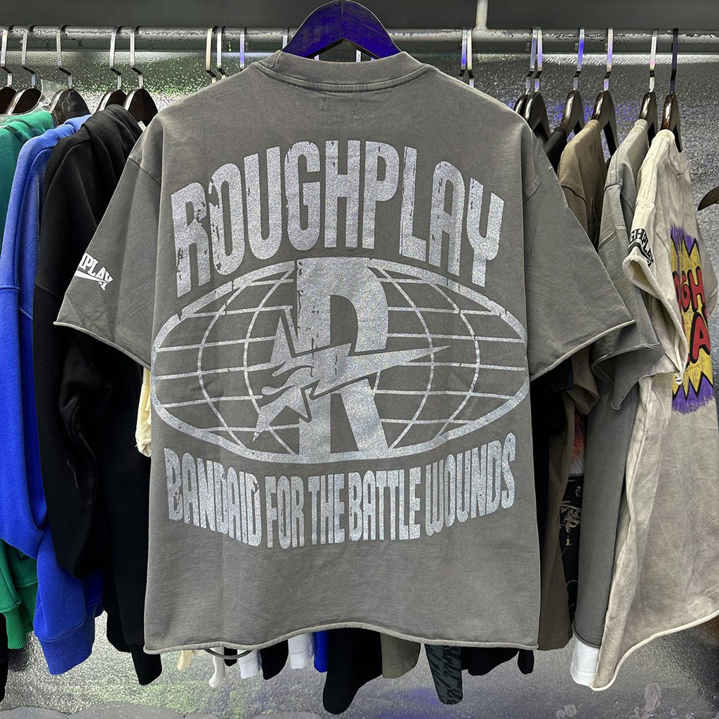 Rough Play Skeleton Rapper Graphic Short-Sleeve T-Shirt — context