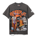 Rough Play Bunny Car Rhinestone Distressed T-Shirt — hero