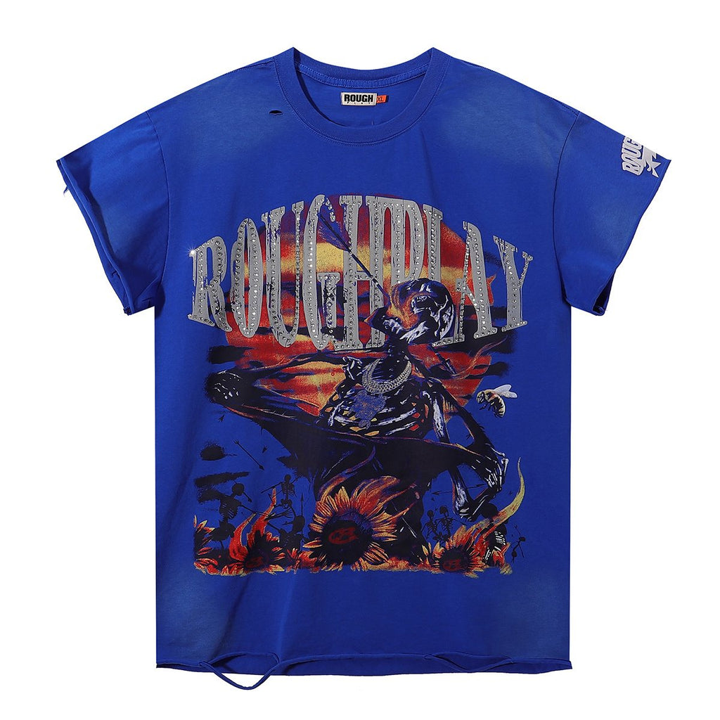 Rough Play Arrow Skull Rhinestone Sleeveless T-Shirt — hero