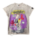 Rough Play Rhinestone Cartoon Graphic Distressed T-Shirt — hero