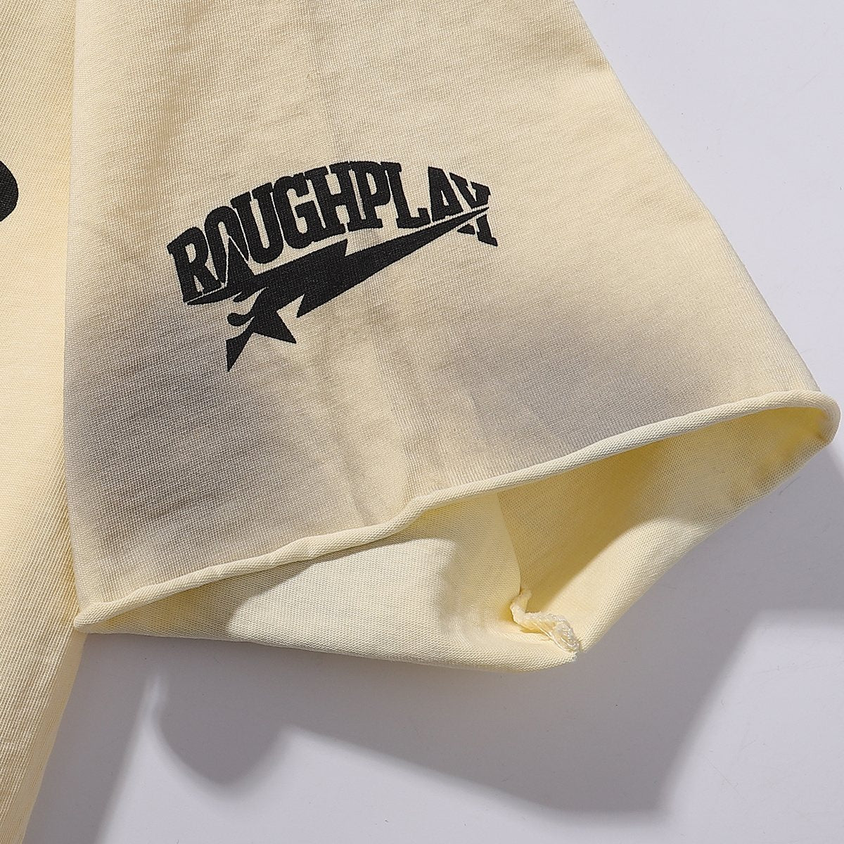 Rough Play Rabbit Graphic Distressed T-Shirt — detail