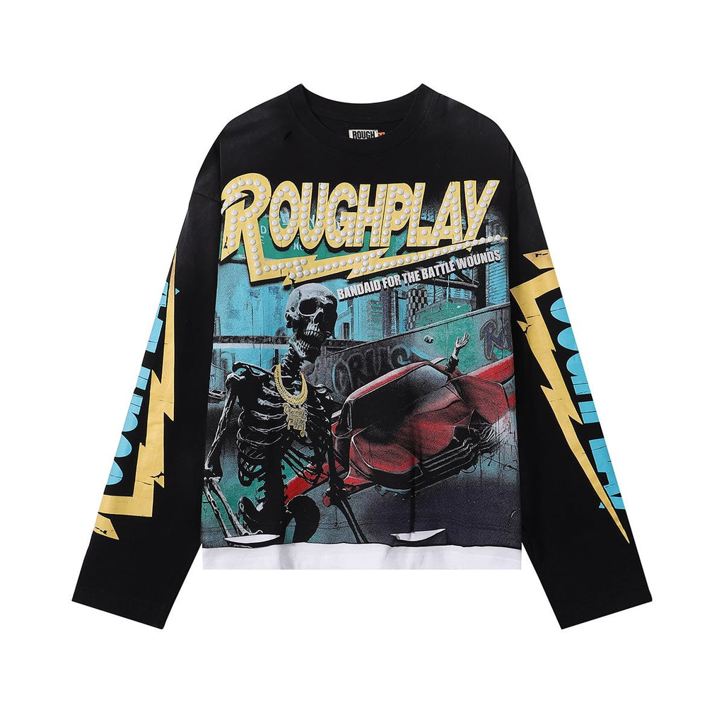 Rough Play Flyers Graphic Long-Sleeve T-Shirt — hero