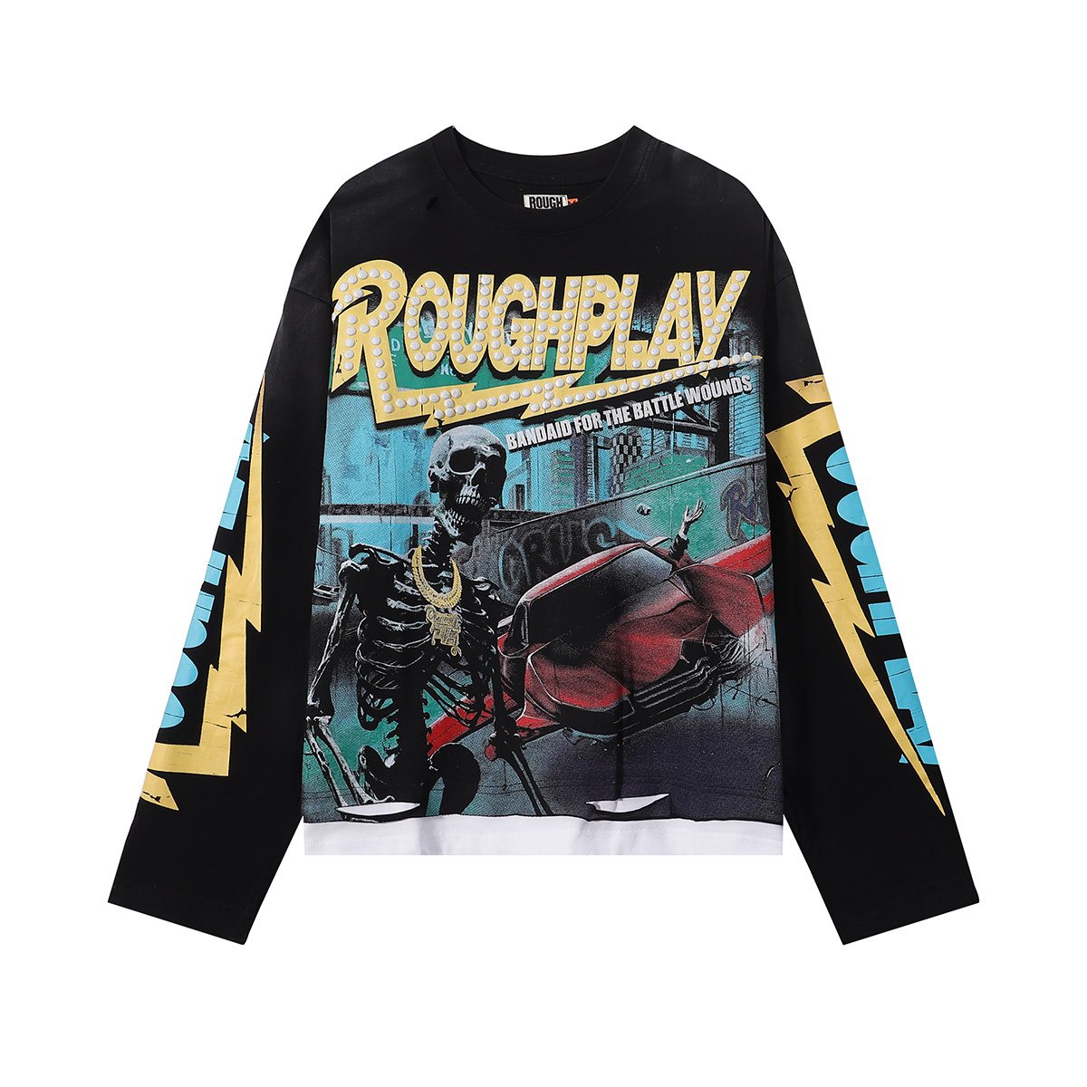 Rough Play Flyers Graphic Long-Sleeve T-Shirt — hero