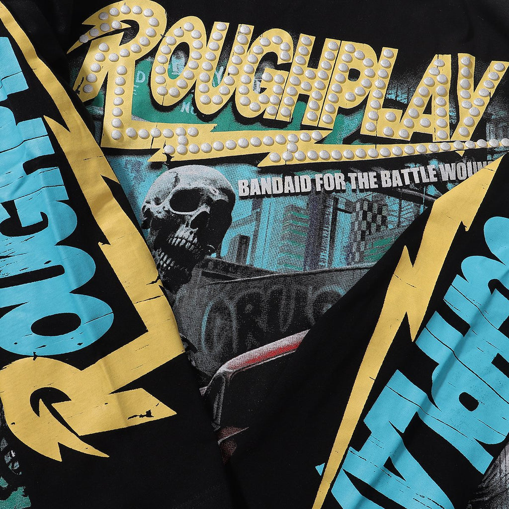 Rough Play Flyers Graphic Long-Sleeve T-Shirt — detail