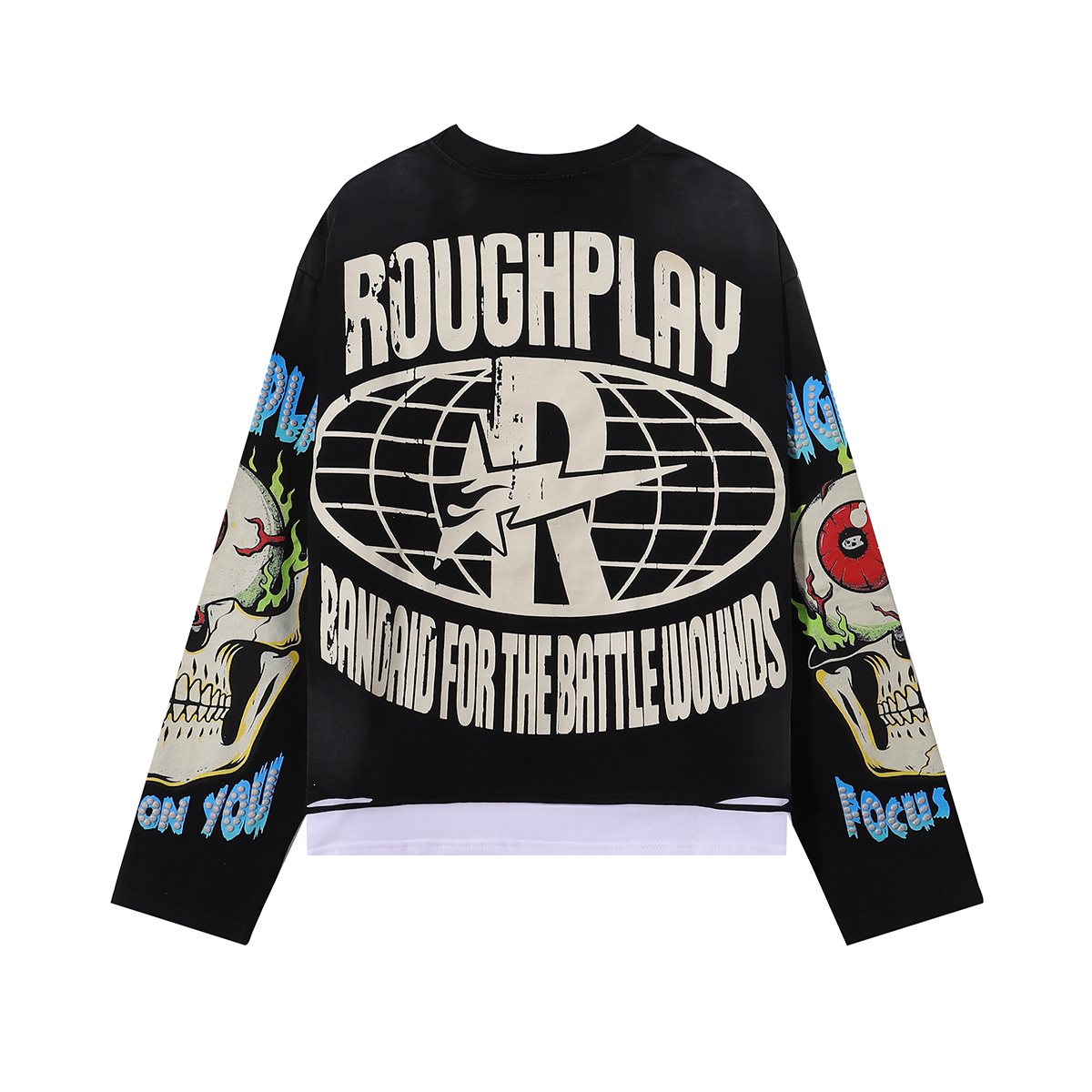 Rough Play Rock Graphic Long-Sleeve T-Shirt — back