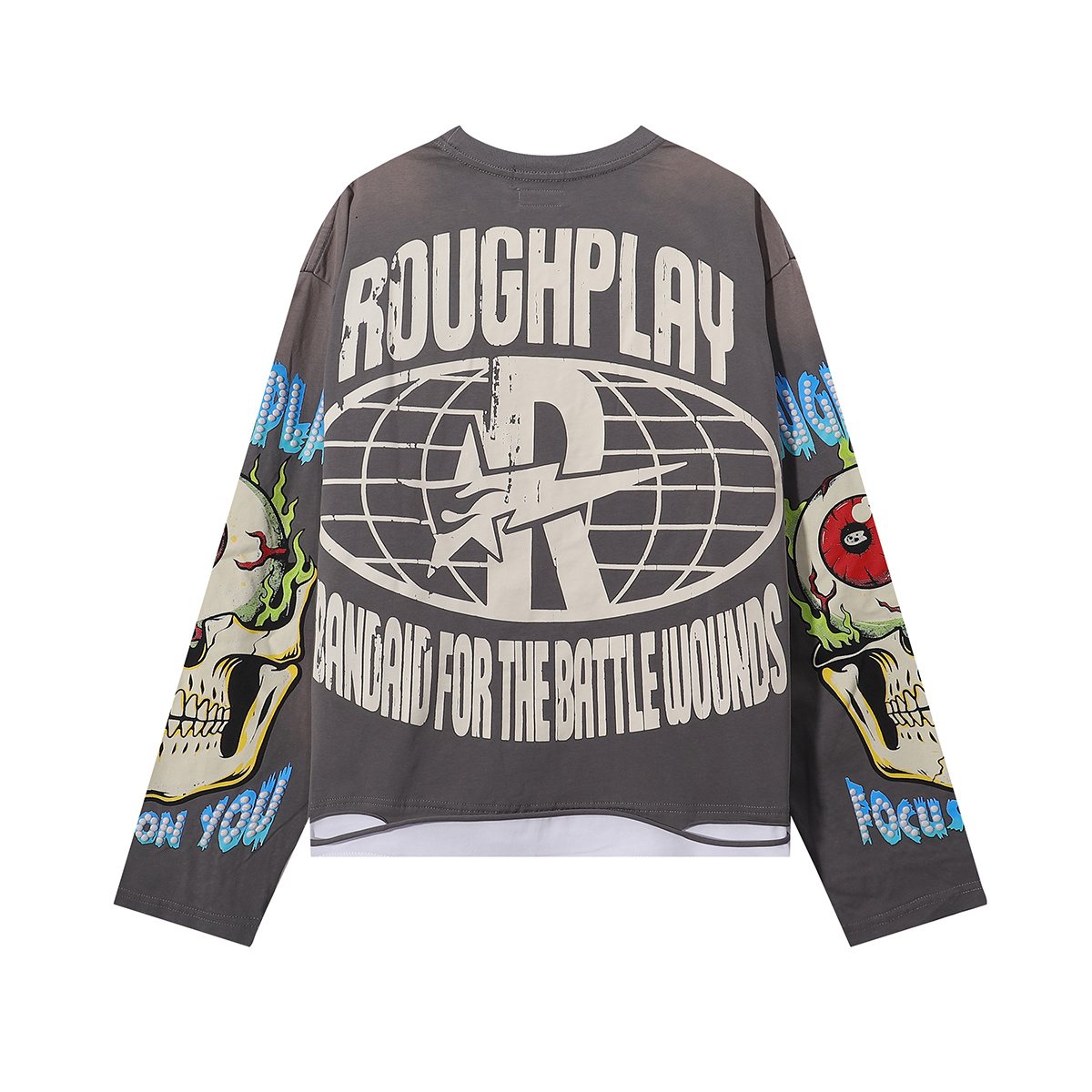 Rough Play Rock Graphic Long-Sleeve T-Shirt — back