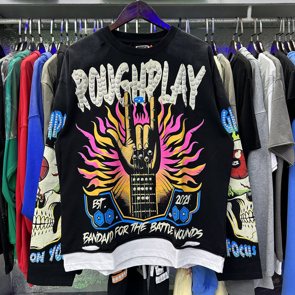 Rough Play Rock Graphic Long-Sleeve T-Shirt — context