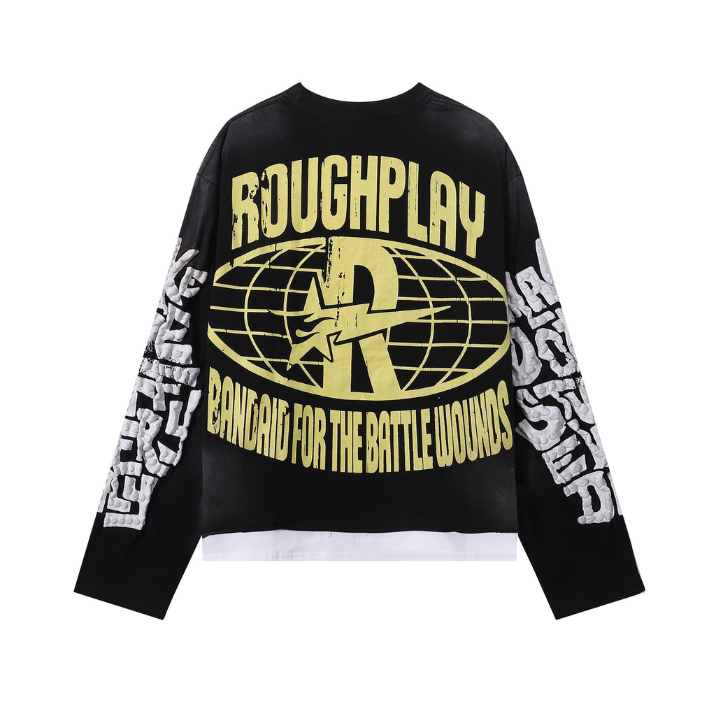 Rough Play Slime Skull Graphic Long-Sleeve T-Shirt — back