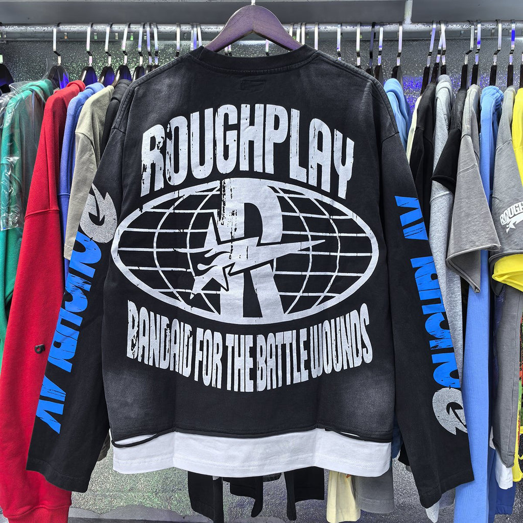 Rough Play Skull Shock Long-Sleeve T-Shirt — context