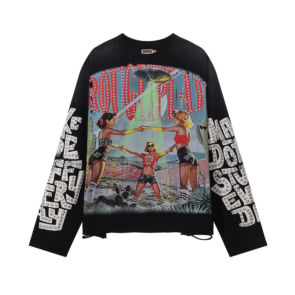 Rough Play Together Graphic Long-Sleeve T-Shirt — front