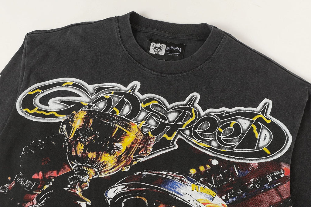 Godspeed Racing Skull Graphic Long-Sleeve T-Shirt — detail