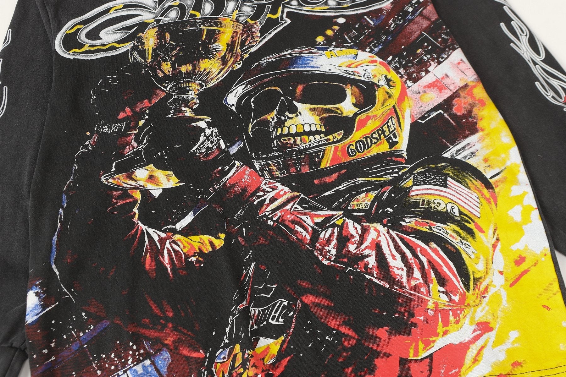Godspeed Racing Skull Graphic Long-Sleeve T-Shirt — detail