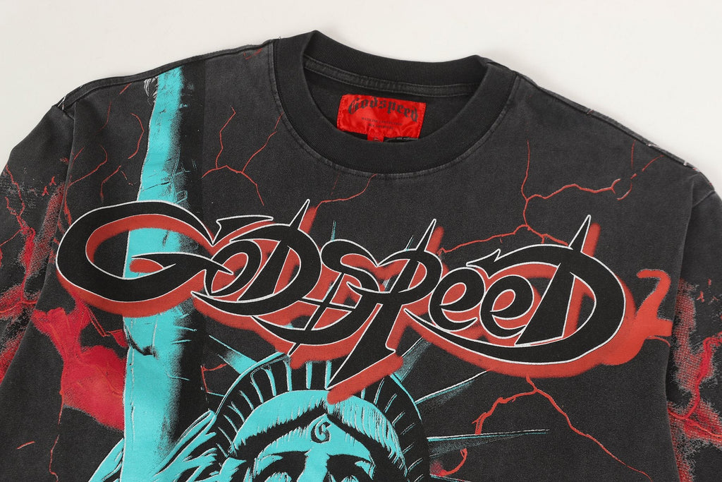 Godspeed Lightning Graphic Long-Sleeve T-Shirt — detail
