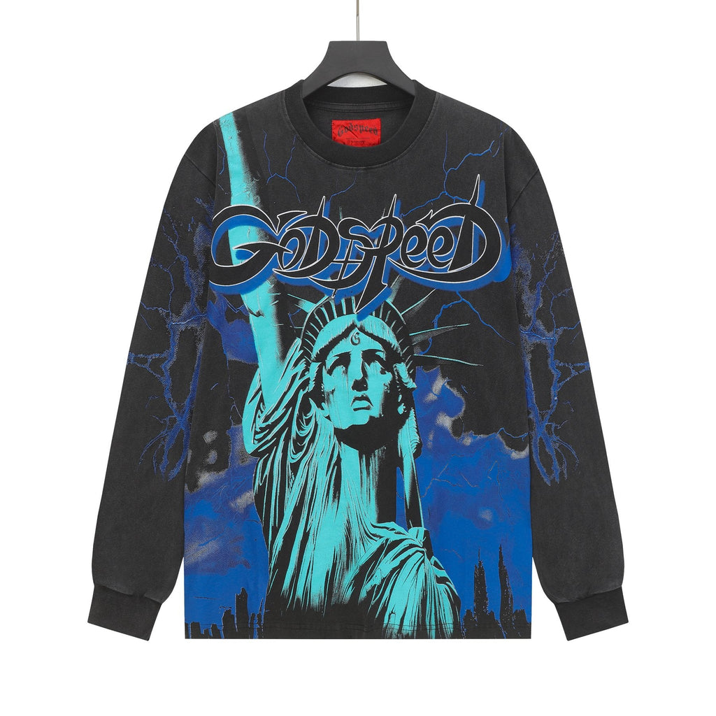 Godspeed Lightning Graphic Long-Sleeve T-Shirt — front