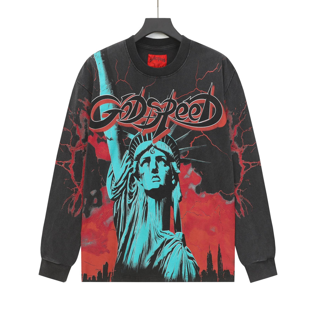 Godspeed Lightning Graphic Long-Sleeve T-Shirt — front