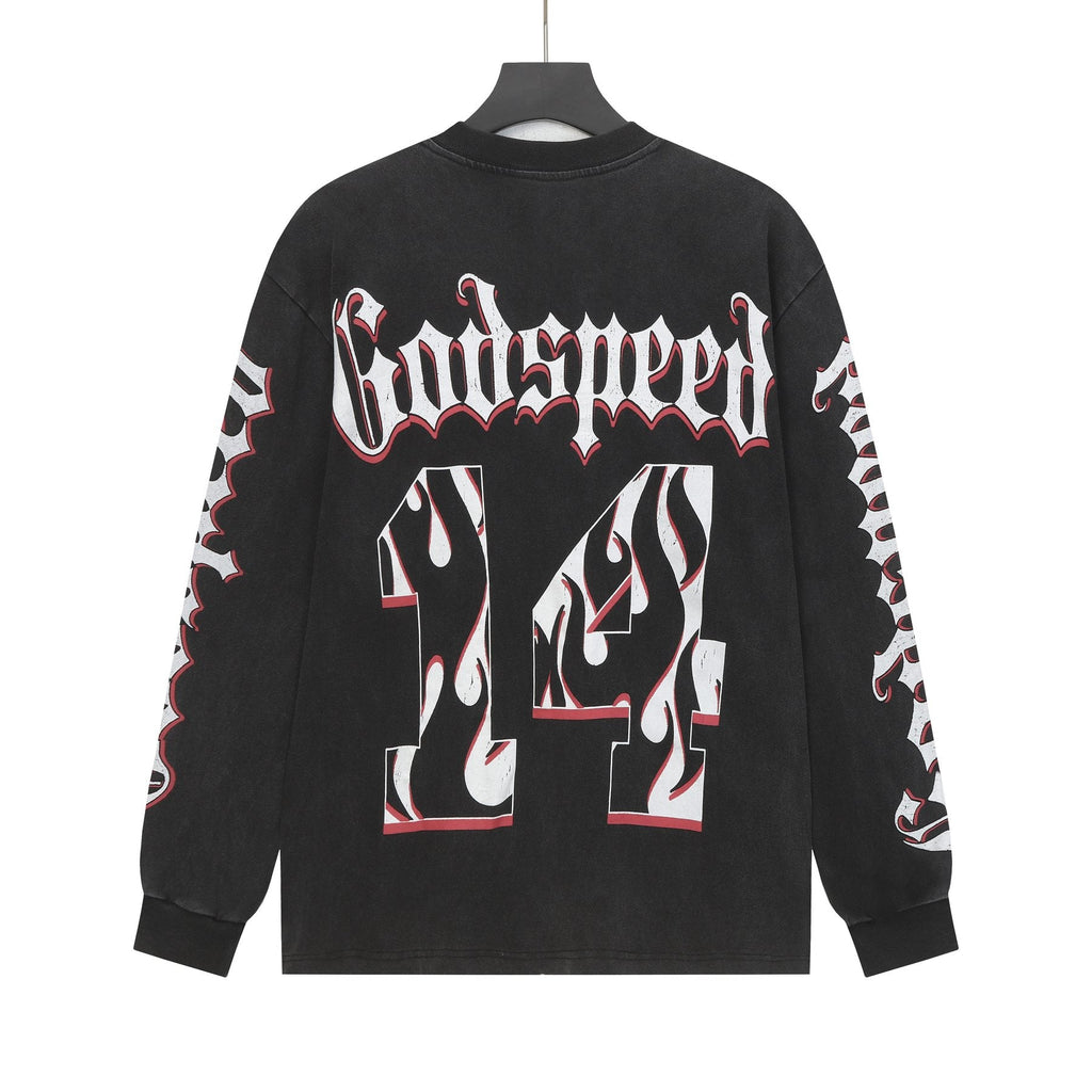 Godspeed Baseball Graphic Long-Sleeve T-Shirt — back