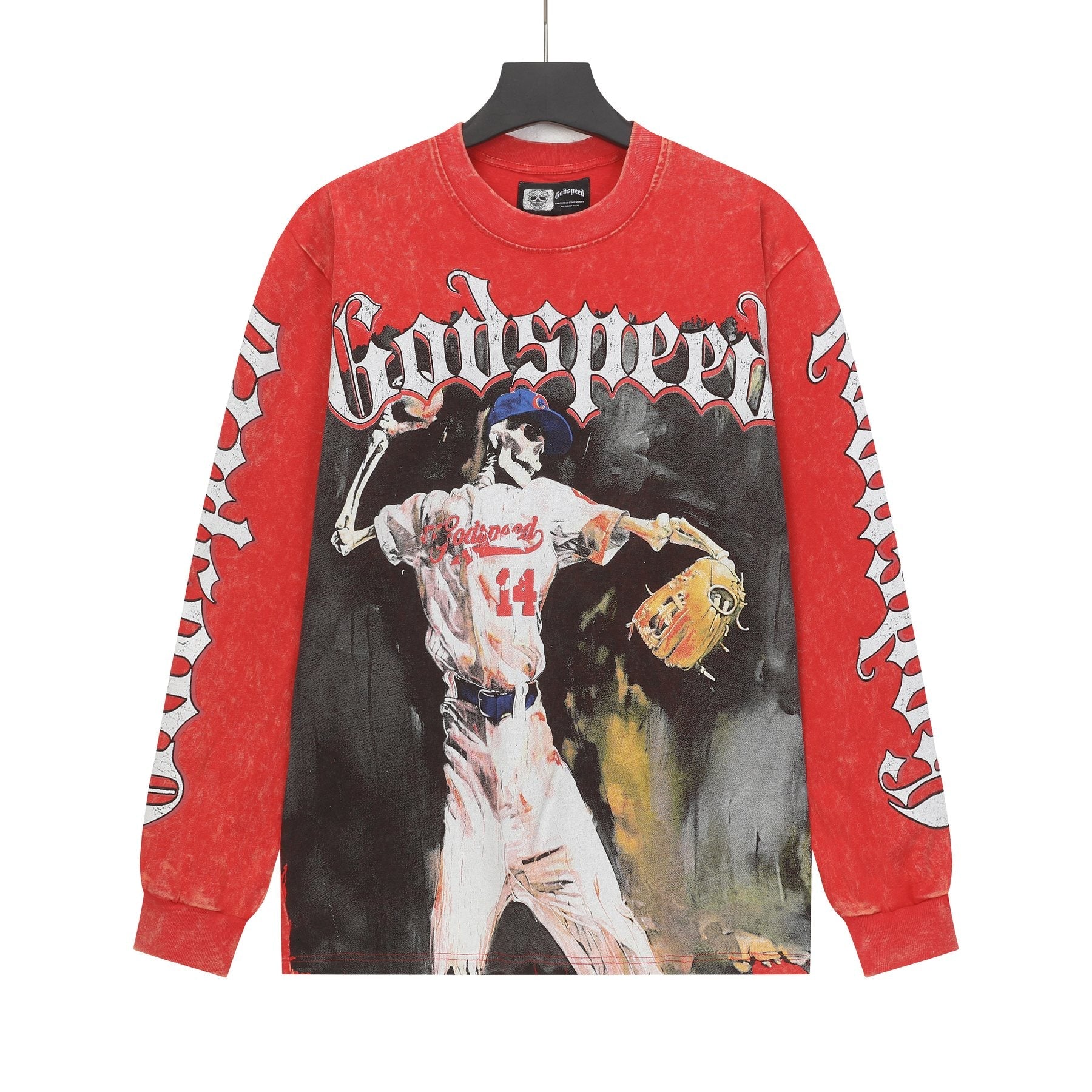Godspeed Baseball Graphic Long-Sleeve T-Shirt — front