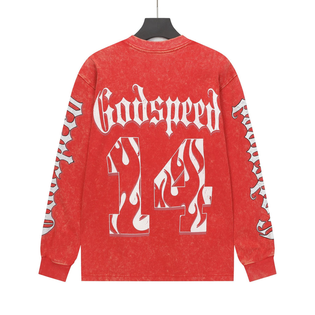 Godspeed Baseball Graphic Long-Sleeve T-Shirt — back