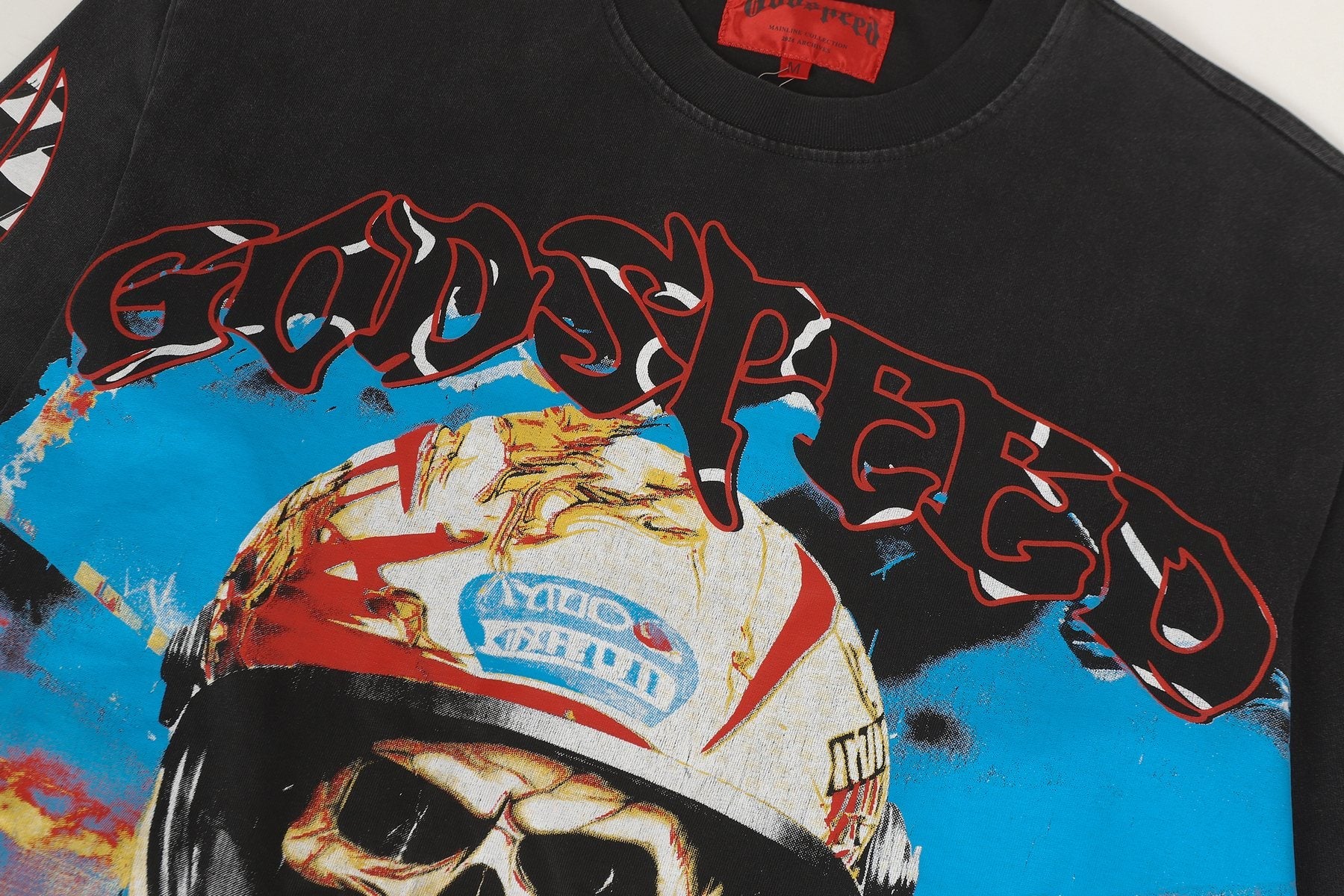 Godspeed Racing Skull Graphic Long-Sleeve T-Shirt — detail