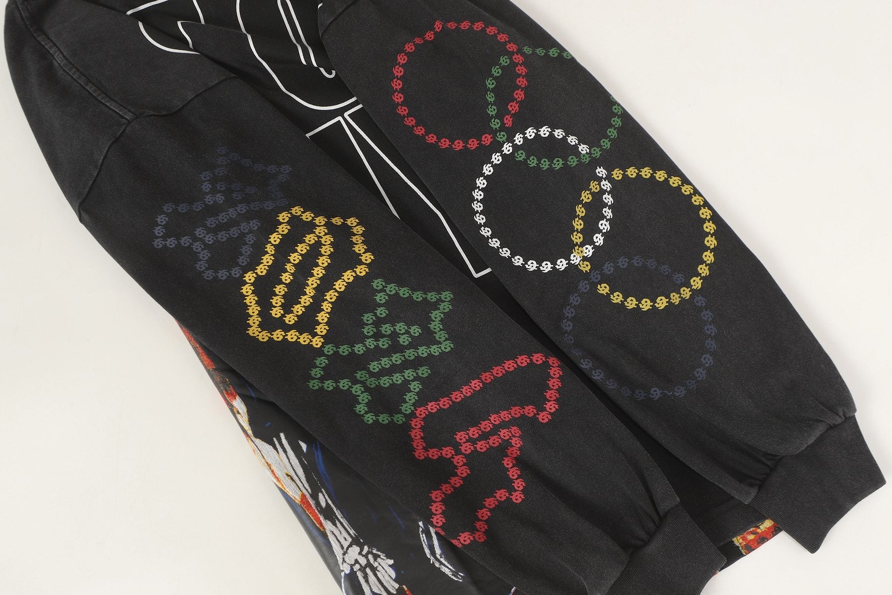 Godspeed Skeleton Basketball Graphic Long-Sleeve T-Shirt — detail