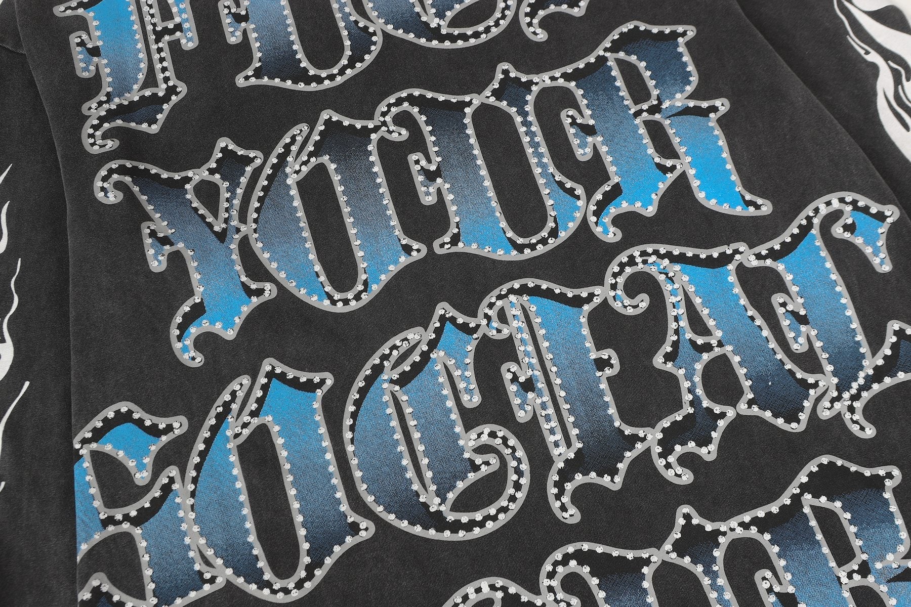 Godspeed Washed Black Dog Graphic Long-Sleeve T-Shirt — detail