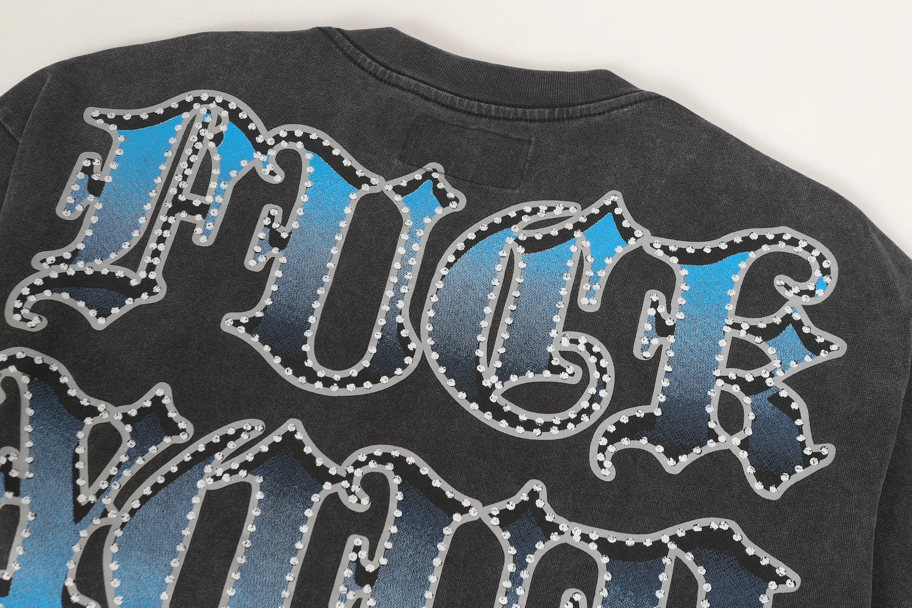 Godspeed Washed Black Dog Graphic Long-Sleeve T-Shirt — detail