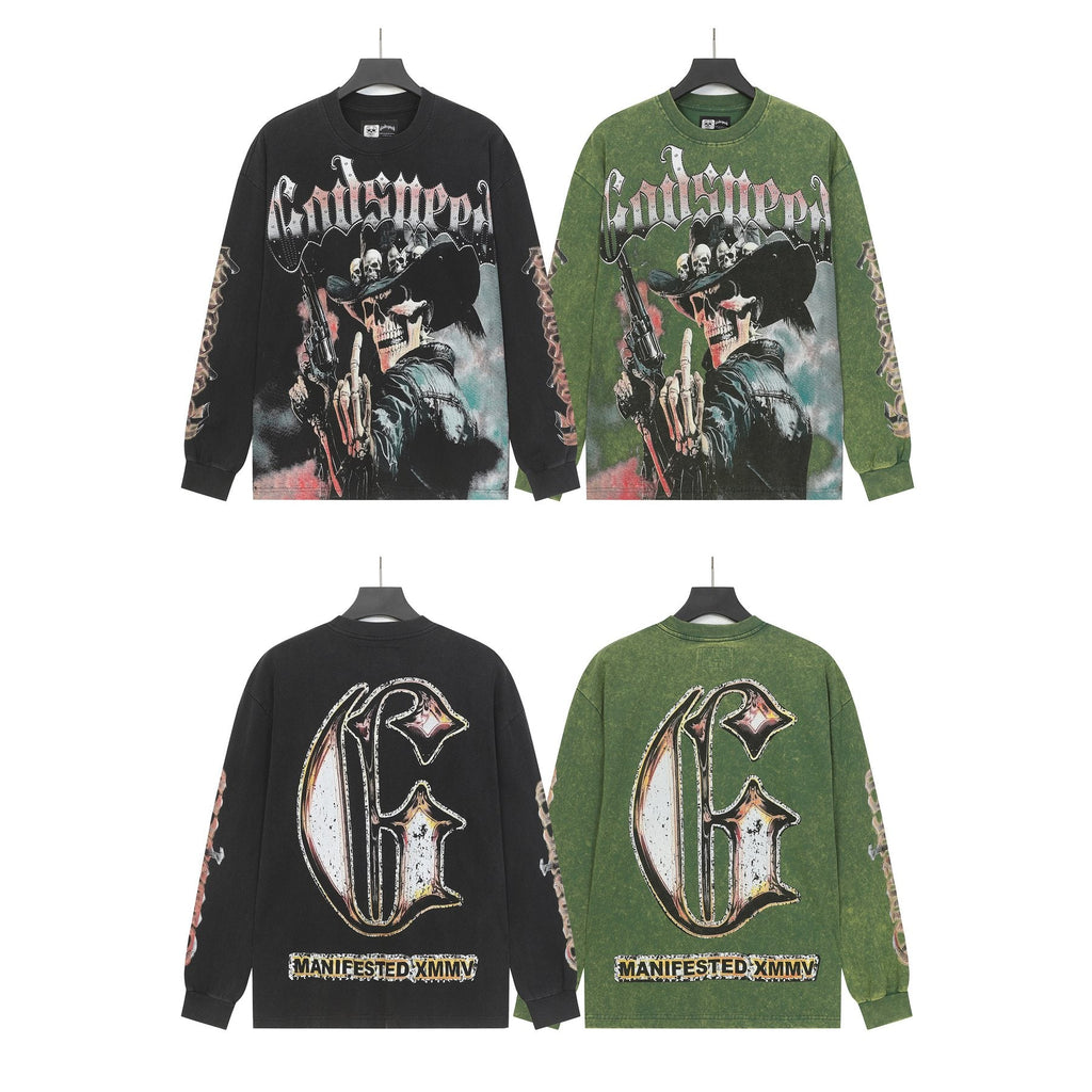 Godspeed Washed Rock Graphic Long-Sleeve T-Shirt — comparison