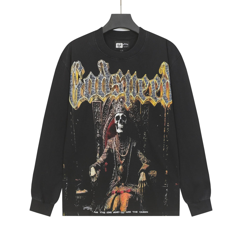 Godspeed Out of Many One Skeleton Graphic Long-Sleeve T-Shirt — hero