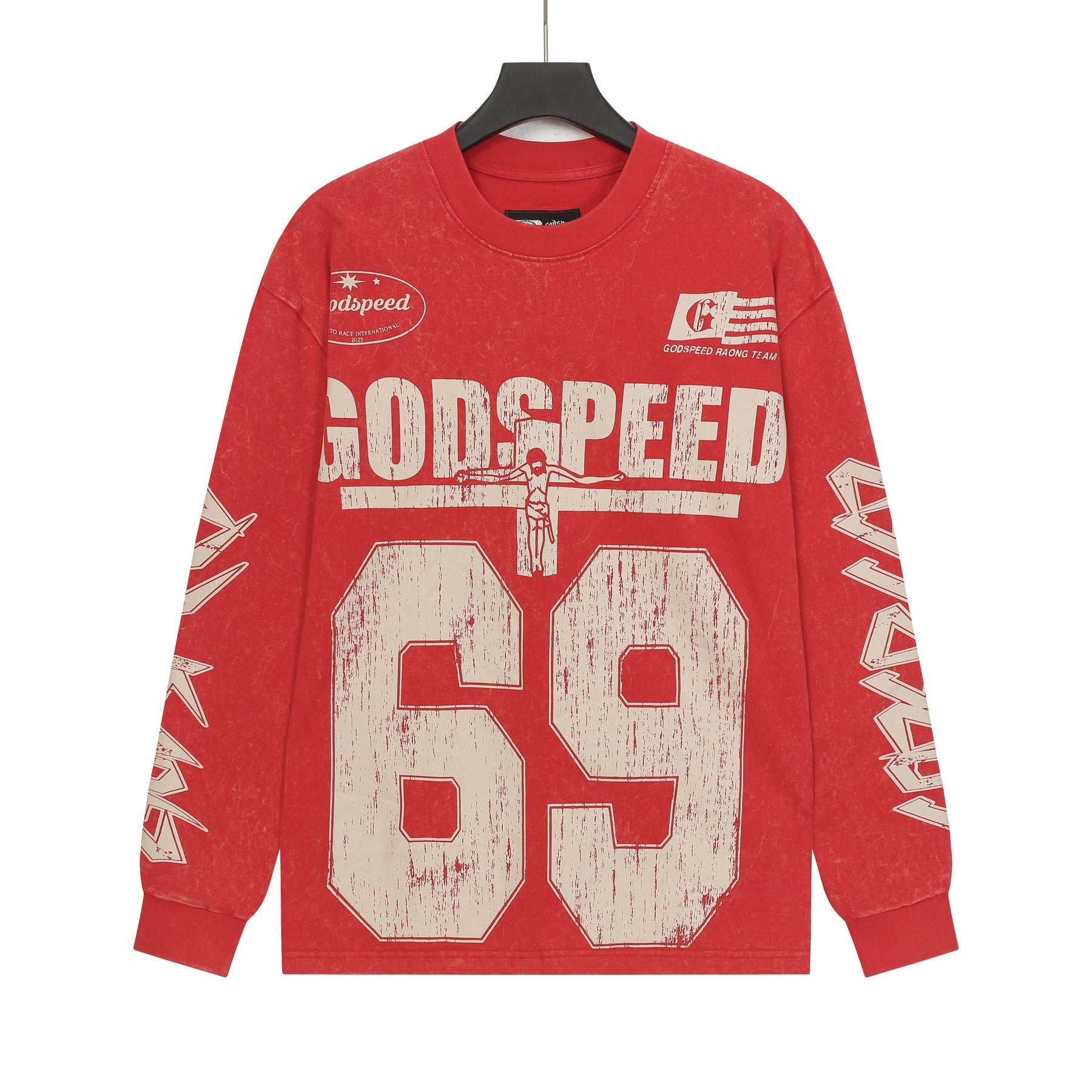 Godspeed 69 Racing Graphic Long-Sleeve T-Shirt — front