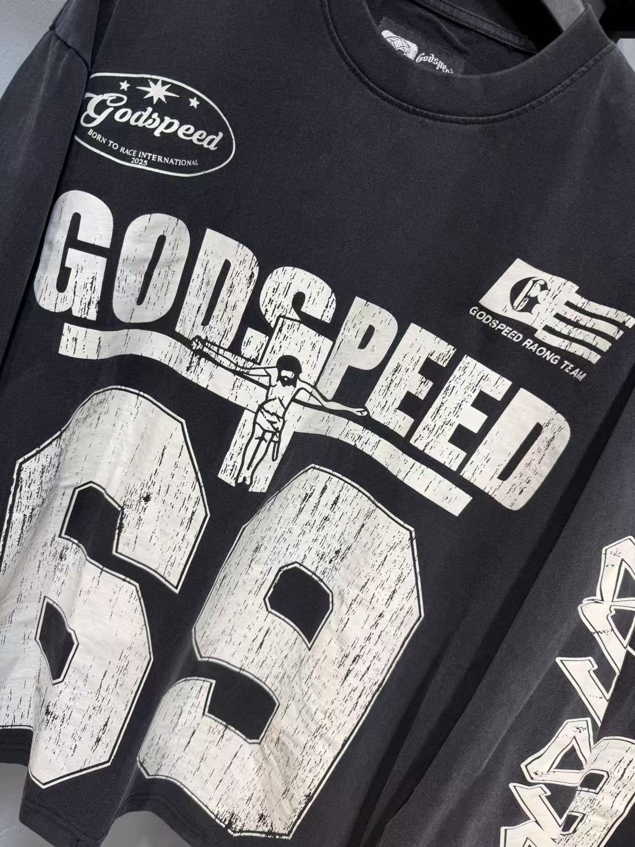 Godspeed 69 Racing Graphic Long-Sleeve T-Shirt — detail