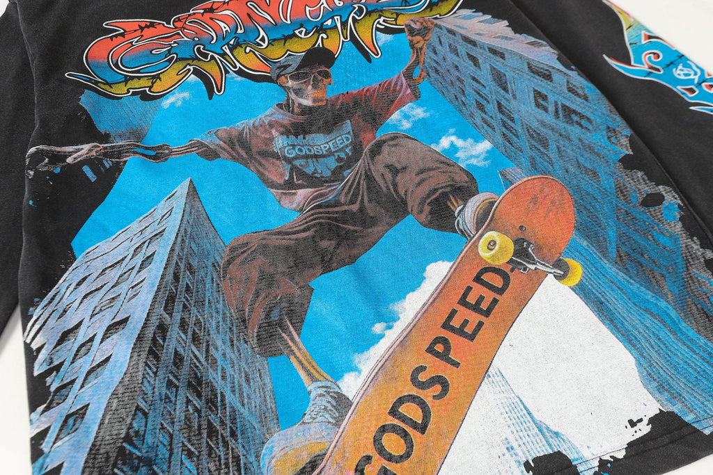Godspeed Washed Rock Graphic Long-Sleeve T-Shirt — detail