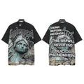 Godspeed Statue of Liberty Text-Back Graphic T-Shirt — front