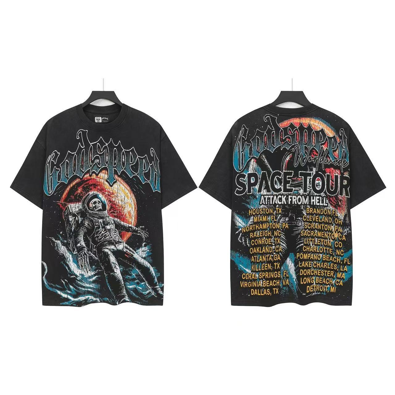 Godspeed Space Tour Astronaut Graphic T-Shirt — front