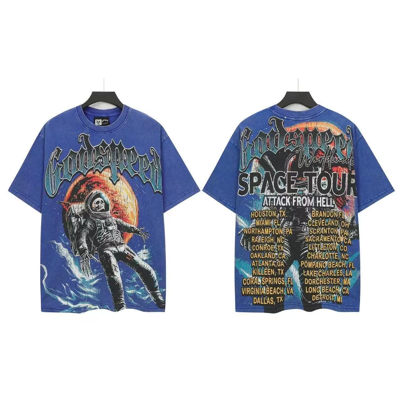 Godspeed Space Tour Astronaut Graphic T-Shirt — front