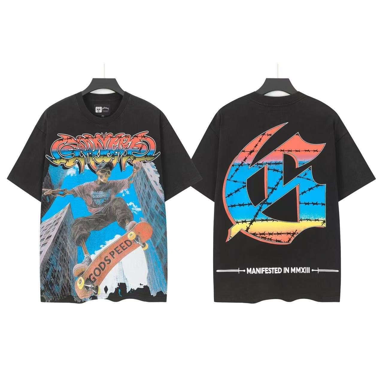Godspeed Skateboard Graphic T-Shirt — front